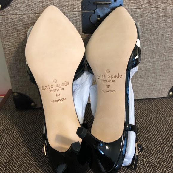 Kate Spade New Pomona PolkaDot Patten Kitten Heels - Picture 5 of 8